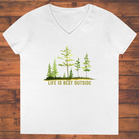 Green Quiet Ladies' V-Neck