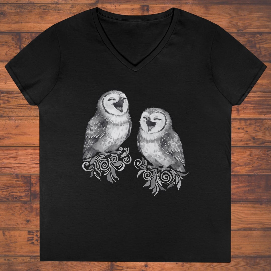 Happy Hoots Ladies' V-Neck