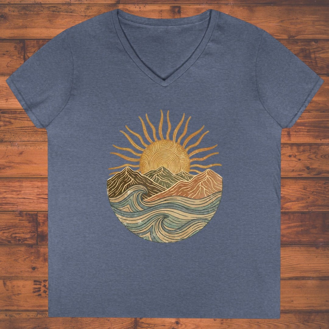 Sunlit Tides Ladies' V-Neck