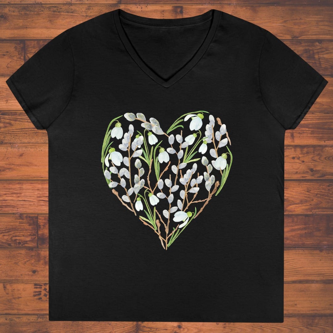 Quiet Bloom Ladies' V-Neck