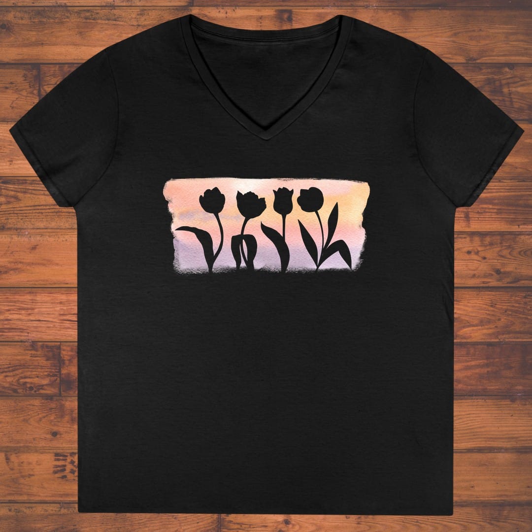 Gentle Bloom Ladies' V-Neck