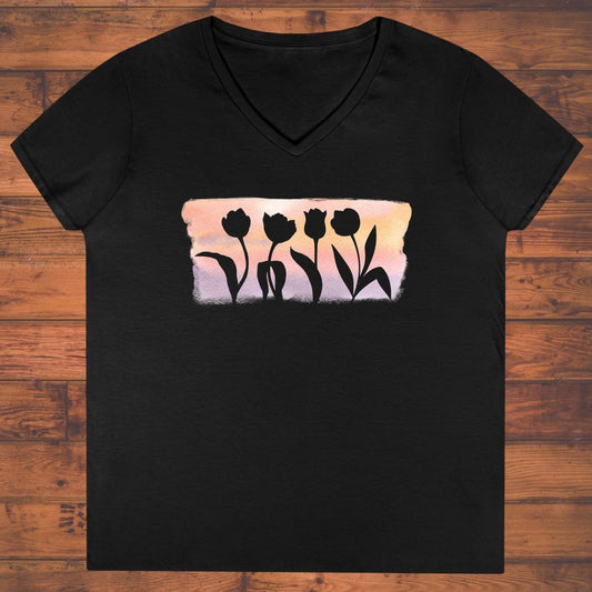 Gentle Bloom Ladies' V-Neck