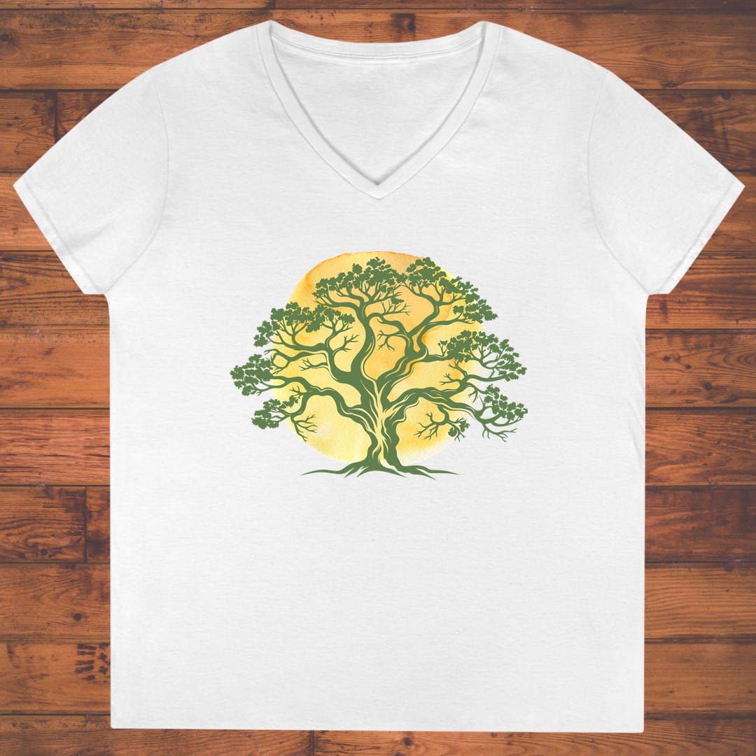 Rooted Glow Ladies' V-Neck