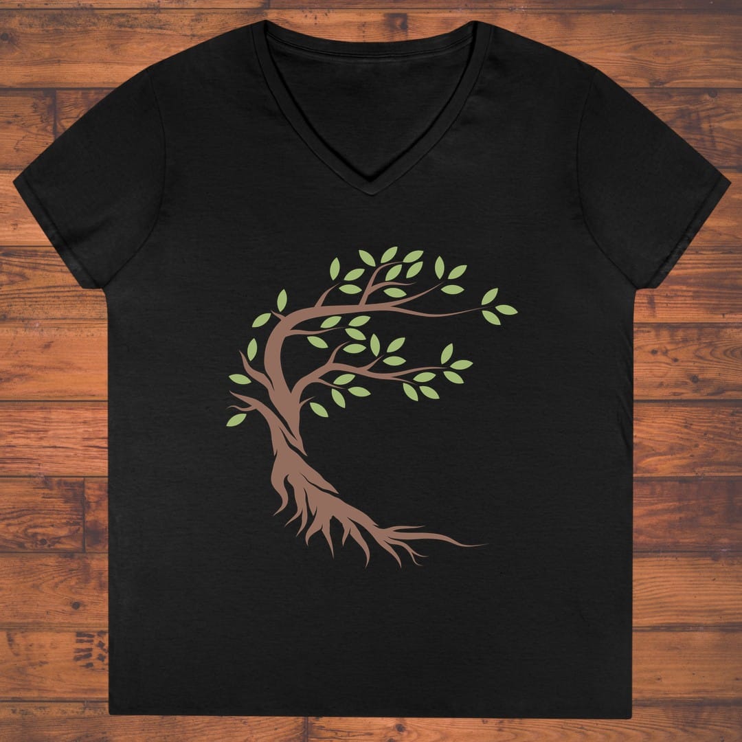 Rooted Deep Ladies' V-Neck