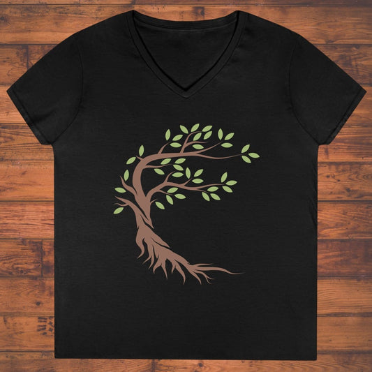 Rooted Deep Ladies' V-Neck